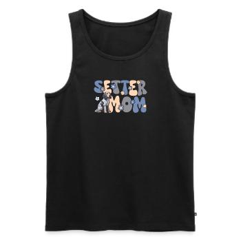 English Blue Setter Groovy Setter Mama - Men's Premium Organic Tank Top - black - Front - Michal (187cm)