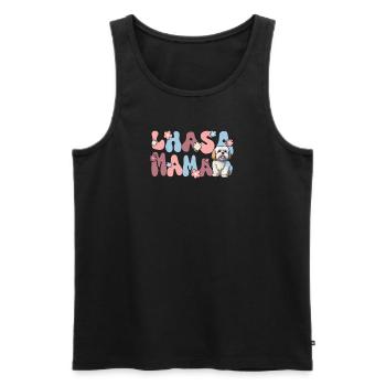 Lhassa Apso Groovy Lhassa Mama - Débardeur bio Premium Homme - noir - Devant - Michal (187cm)
