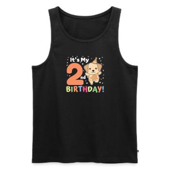 Labrador pour les enfants de 2 ans - Débardeur bio Premium Homme - noir - Devant - Michal (187cm)