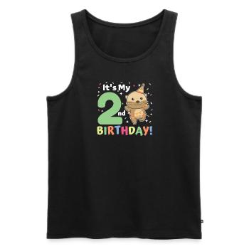 Loutre pour les enfants de 2 ans - Débardeur bio Premium Homme - noir - Devant - Michal (187cm)