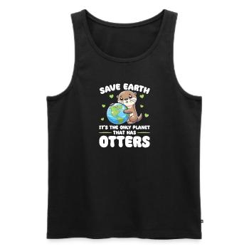 Ist der einzige Planet mit Otters Earth Day - Männer Premium Bio Tank Top - Schwarz - Vorne - Michal (187cm)