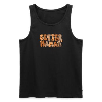Setter anglais Groovy Setter Mama - Débardeur bio Premium Homme - noir - Devant - AI Model Male 178 light (178cm)