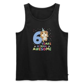 Cochon d’Inde pour les enfants de 6 ans - Débardeur bio Premium Homme - noir - Devant - Michal (187cm)