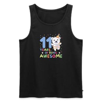 Ours polaire pour ses 11 ans Enfants de onze ans - Débardeur bio Premium Homme - noir - Devant - Michal (187cm)