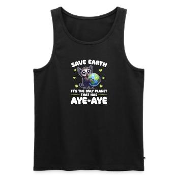 Ist der einzige Planet mit Fingertiere Earth Day - Männer Premium Bio Tank Top - Schwarz - Vorne - Michal (187cm)