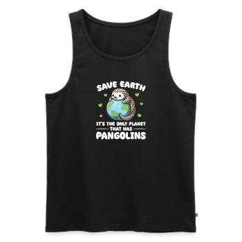 Ist der einzige Planet mit Schuppentiere Earth Day - Männer Premium Bio Tank Top - Schwarz - Vorne - Michal (187cm)