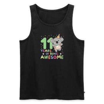 Koala pour ses 11 ans enfants de onze ans - Débardeur bio Premium Homme - noir - Devant - Michal (187cm)
