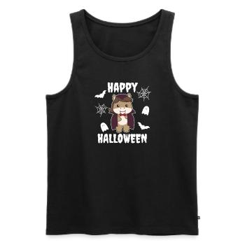Horse Happy Halloween Cute Vampire Costume - Men's Premium Organic Tank Top - black - Front - Michal (187cm)