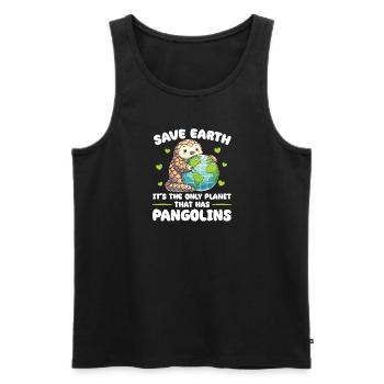 Ist der einzige Planet mit Schuppentiere Earth Day - Männer Premium Bio Tank Top - Schwarz - Vorne - Michal (187cm)
