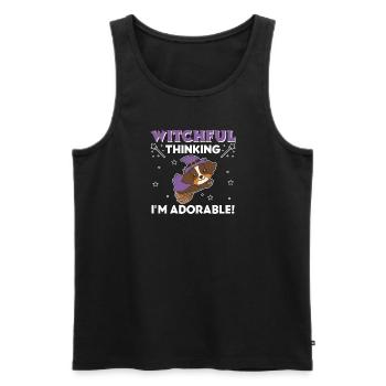 Australian Shepherd Halloween Hexe I'm adorable - Männer Premium Bio Tank Top - Schwarz - Vorne - Michal (187cm)