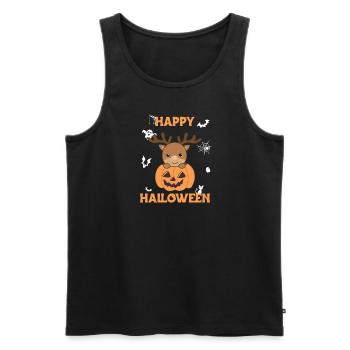 Deer in pumpkin cute deer Happy Halloween - Men's Premium Organic Tank Top - black - Front - Michal (187cm)
