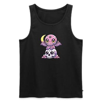 Kawaii Gothic Cthulhu Pastel Colors Gothic Goth - Men's Premium Organic Tank Top - black - Front - Michal (187cm)