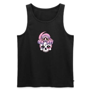 Kawaii Gothique Tarentule Couleurs Pastel Gothique Goth - Débardeur bio Premium Homme - noir - Devant - Michal (187cm)