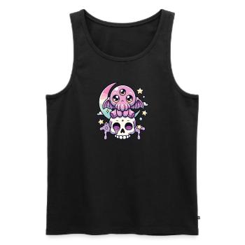 Kawaii Gothic Cthulhu Pastel Colors Gothic Goth - Men's Premium Organic Tank Top - black - Front - Michal (187cm)