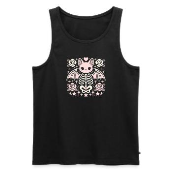 Kawaii Gothique Chat Couleurs Pastel Gothique Goth - Débardeur bio Premium Homme - noir - Devant - Michal (187cm)