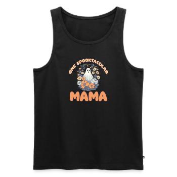 Halloween groovy Mama Geist Hippie Blumen Vintage - Männer Premium Bio Tank Top - Schwarz - Vorne - Michal (187cm)