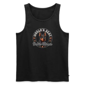 Doberman Pinscher Dog Dobie Mama - Männer Premium Bio Tank Top - Schwarz - Vorne - Michal (187cm)