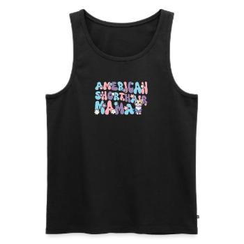 American Shorthair Groovy Shorthair Mama - Men's Premium Organic Tank Top - black - Front - AI Model Male 178 light (178cm)
