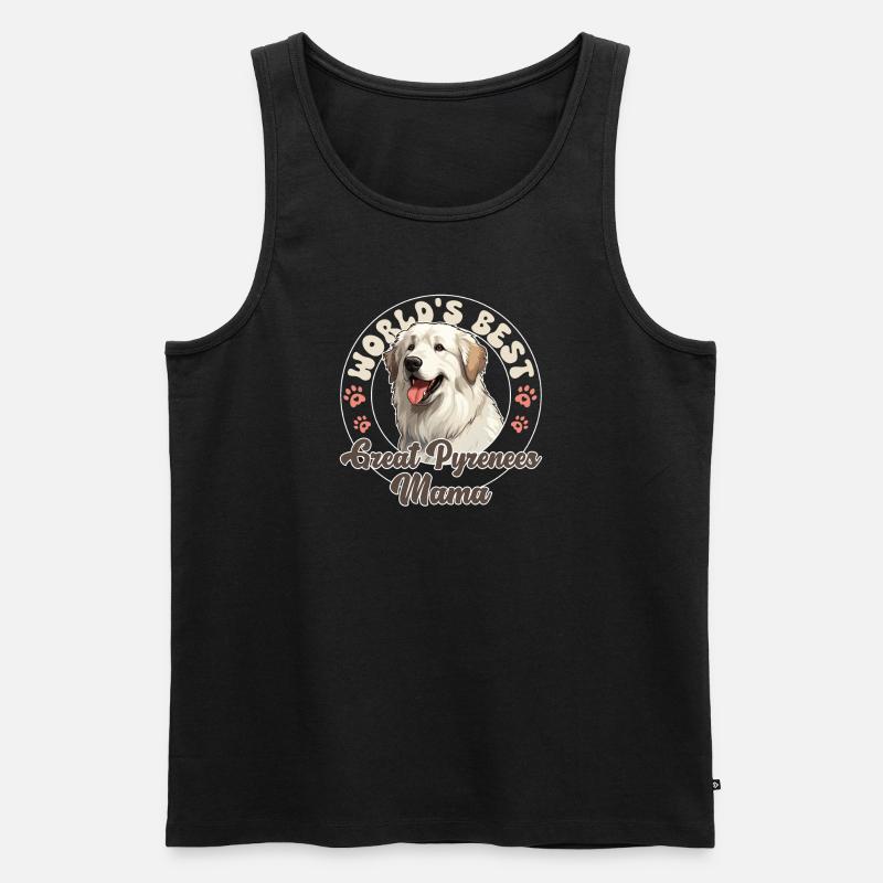 Pyrenäenberghund Dog Great Pyrenees Mama - Männer Premium Bio Tank Top - Schwarz