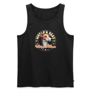 Whippet Groovy Whippet Mom - Men's Premium Organic Tank Top - black - Front - Michal (187cm)