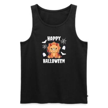 Triceratops Joyeux Halloween Déguisement de Diable - Débardeur bio Premium Homme - noir - Devant - Michal (187cm)