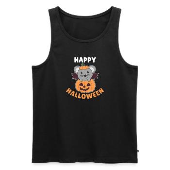 Mouse Happy Halloween Pumpkin Bat Costume - Men's Premium Organic Tank Top - black - Front - Michal (187cm)