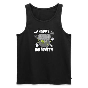 Koala Joyeux Halloween Bâton de Chaudron de Sorcière - Débardeur bio Premium Homme - noir - Devant - Michal (187cm)
