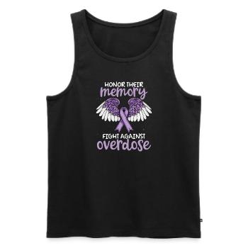 Honor their Memory Overdose Awareness Support - Männer Premium Bio Tank Top - Schwarz - Vorne - Michal (187cm)