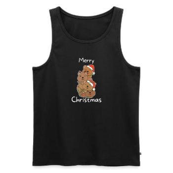 Quokka Weihnachtsbaum Weihnachts Tiere Quokkas - Männer Premium Bio Tank Top - Schwarz - Vorne - AI Model Male 178 light (178cm)