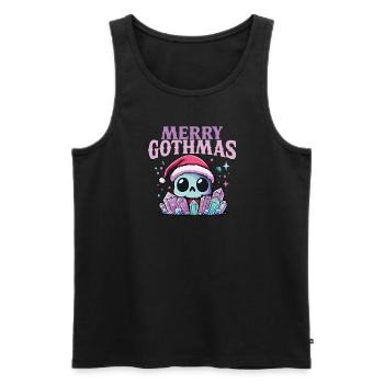Merry Gothmas Pastel Goth Crâne de Noël - Débardeur bio Premium Homme - noir - Devant - Michal (187cm)