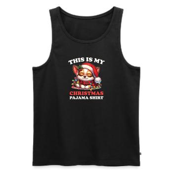 Chihuahua Pyjama de Noël Chiens - Débardeur bio Premium Homme - noir - Devant - Michal (187cm)