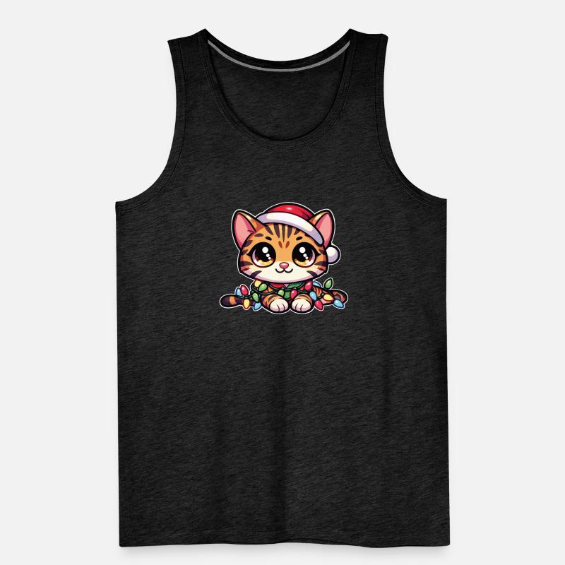 Fées de Noël Bengal Chat Débardeur bio Premium Homme