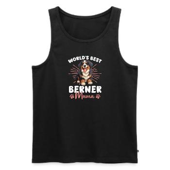 Bernese Mountain Dog Dog Bernese Mama - Men's Premium Organic Tank Top - black - Front - AI Model Male 178 light (178cm)