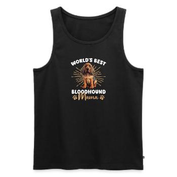 Bloodhound Groovy Bloodhound Mama - Männer Premium Bio Tank Top - Schwarz - Vorne - AI Model Male 178 light (178cm)