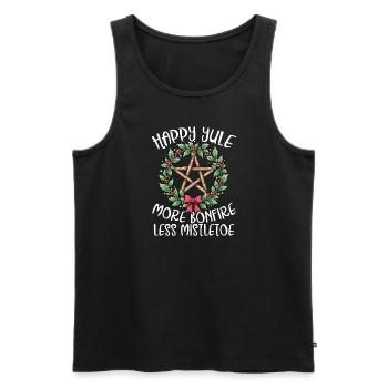 Fröhliches Weihnachtsfest, Mehr Lagerfeuer, - Männer Premium Bio Tank Top - Schwarz - Vorne - AI Model Male 178 light (178cm)