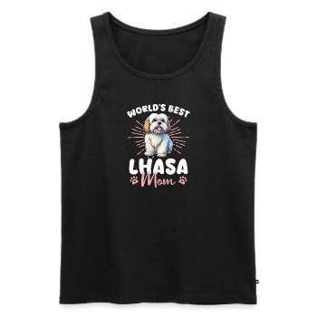 Lhasa Apso Groovy Lhasa Mom - Débardeur bio Premium Homme - noir - Devant - Michal (187cm)