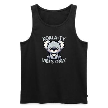 Koala-ty Vibes Only Cute Funny Koala - Männer Premium Bio Tank Top - Schwarz - Vorne - Michal (187cm)