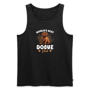 Dogue de Bordeaux Groovy Dogue Dad - Débardeur bio Premium Homme - noir - Devant - Michal (187cm)