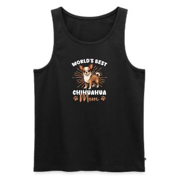 Chihuahua Groovy Chihuahua Maman - Débardeur bio Premium Homme - noir - Devant - Michal (187cm)