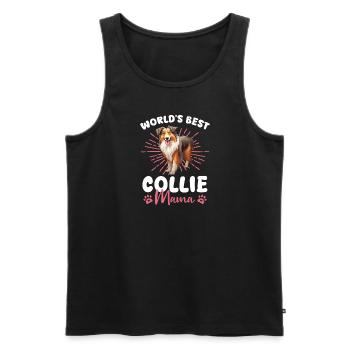 Collie à poil long Le meilleur Collie Mama du monde - Débardeur bio Premium Homme - noir - Devant - Michal (187cm)