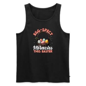 Specspespect Miracles This Easter Cute - Men's Premium Organic Tank Top - black - Front - AI Model Male 178 light (178cm)