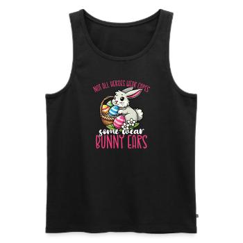 Nicht Alle Helden Tragen Umhänge, Manche Tragen - Männer Premium Bio Tank Top - Schwarz - Vorne - Michal (187cm)