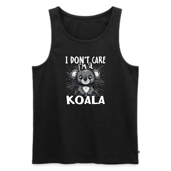 I don't care I'm a koala - cute koala - Men's Premium Organic Tank Top - black - Front - Michal (187cm)
