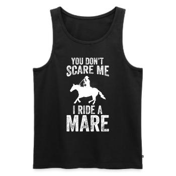 Du machst mir keine Angst, ich reite eine Stute! - Männer Premium Bio Tank Top - Schwarz - Vorne - AI Model Male 178 light (178cm)