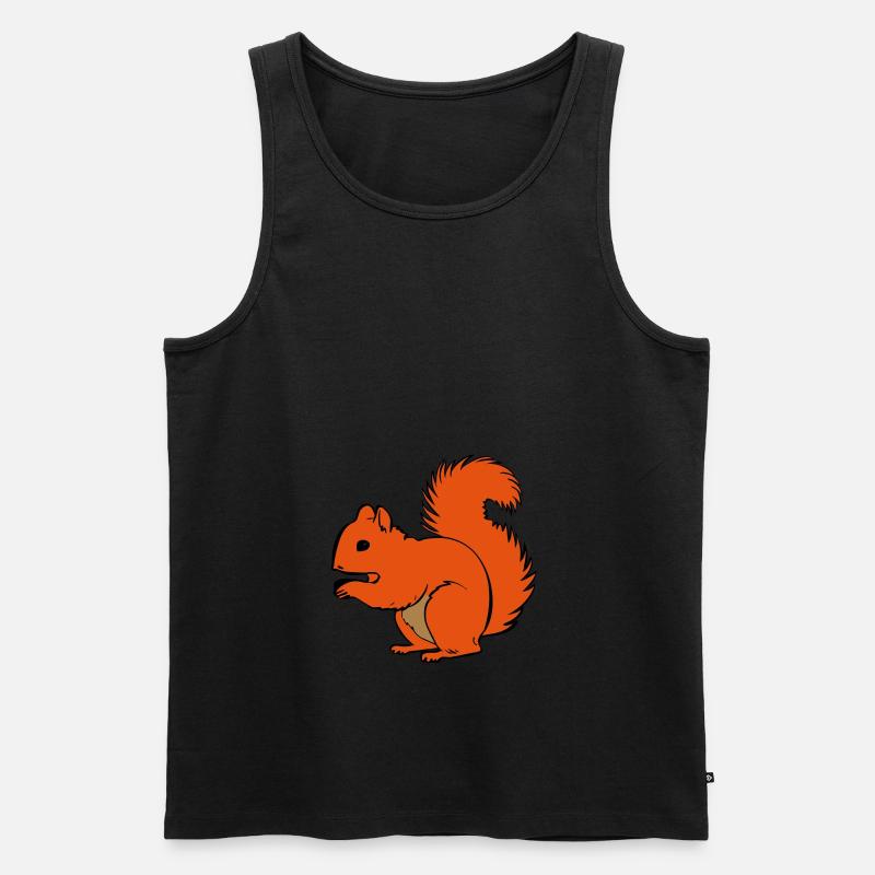 Eichhörnchen - Männer Premium Bio Tank Top - Schwarz