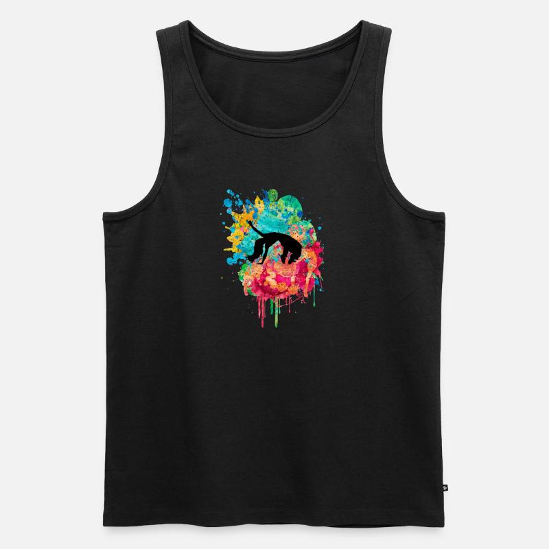 Breakdance Breakdancer PopArt - Männer Premium Bio Tank Top - Schwarz