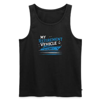 My Retirement Vehicle Yacht Mom Dad Shipping - Men's Premium Organic Tank Top - black - Front - Michal (187cm)