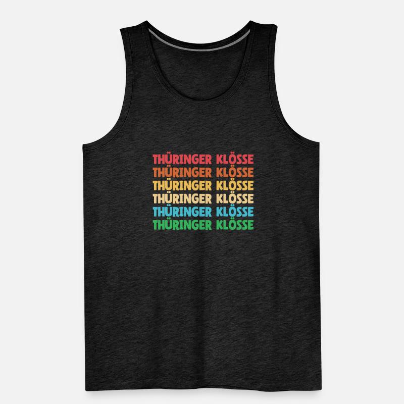 German food, dumplings, Thuringia, dialect, dialect Men's Premium Organic Tank Top