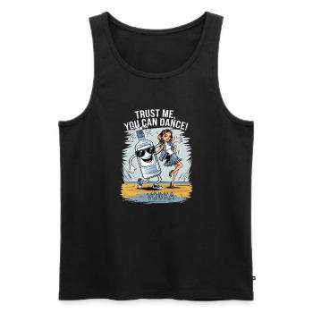 Trust me you can dance. - Vodka - Männer Premium Bio Tank Top - Schwarz - Vorne - Michal (187cm)