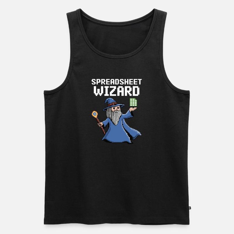 Tabellenkalkulations-Assistent Lustiger Controller Buchhalter - Männer Premium Bio Tank Top - Schwarz